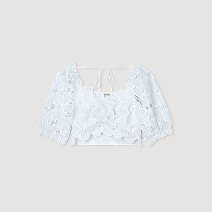 Sandro Guipure lace top