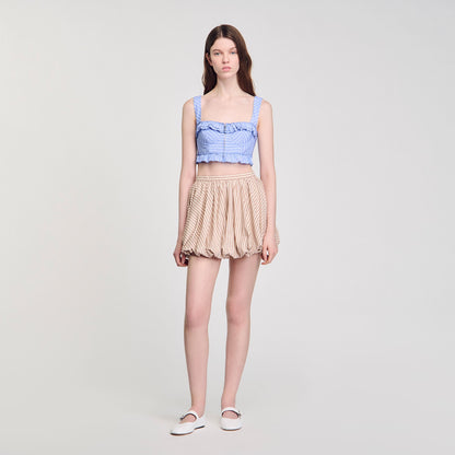 Sandro Striped crop top