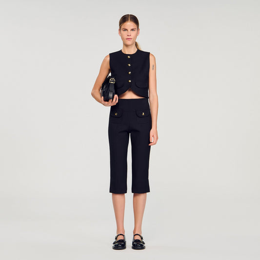 Sandro Buttoned crop top
