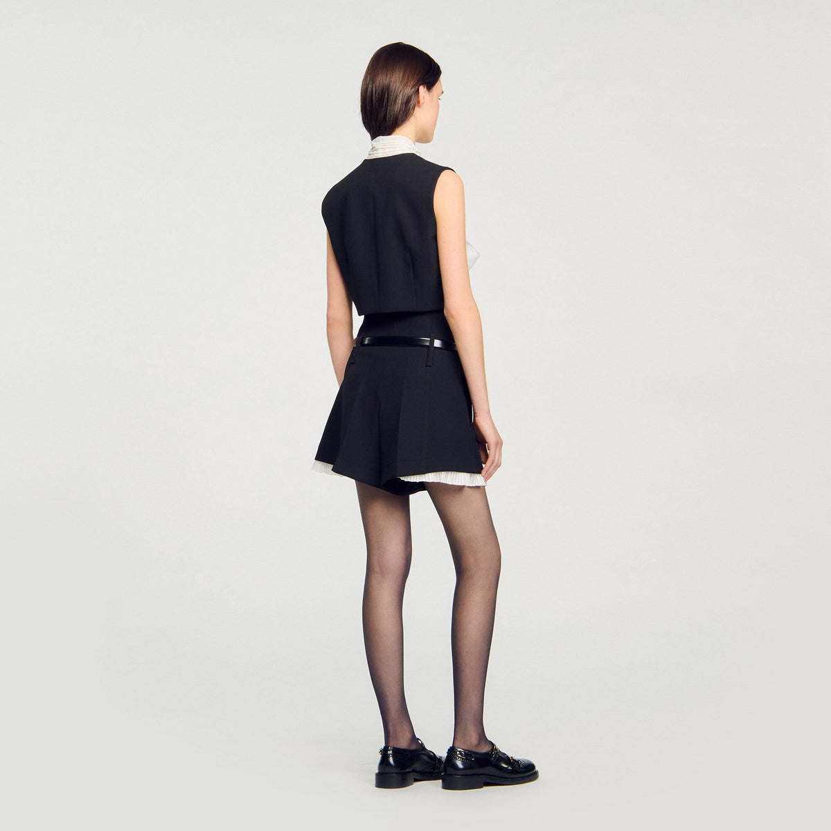 Sandro Bow neck crop top