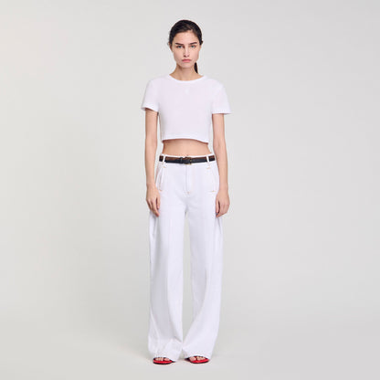 Sandro Cropped T-shirt