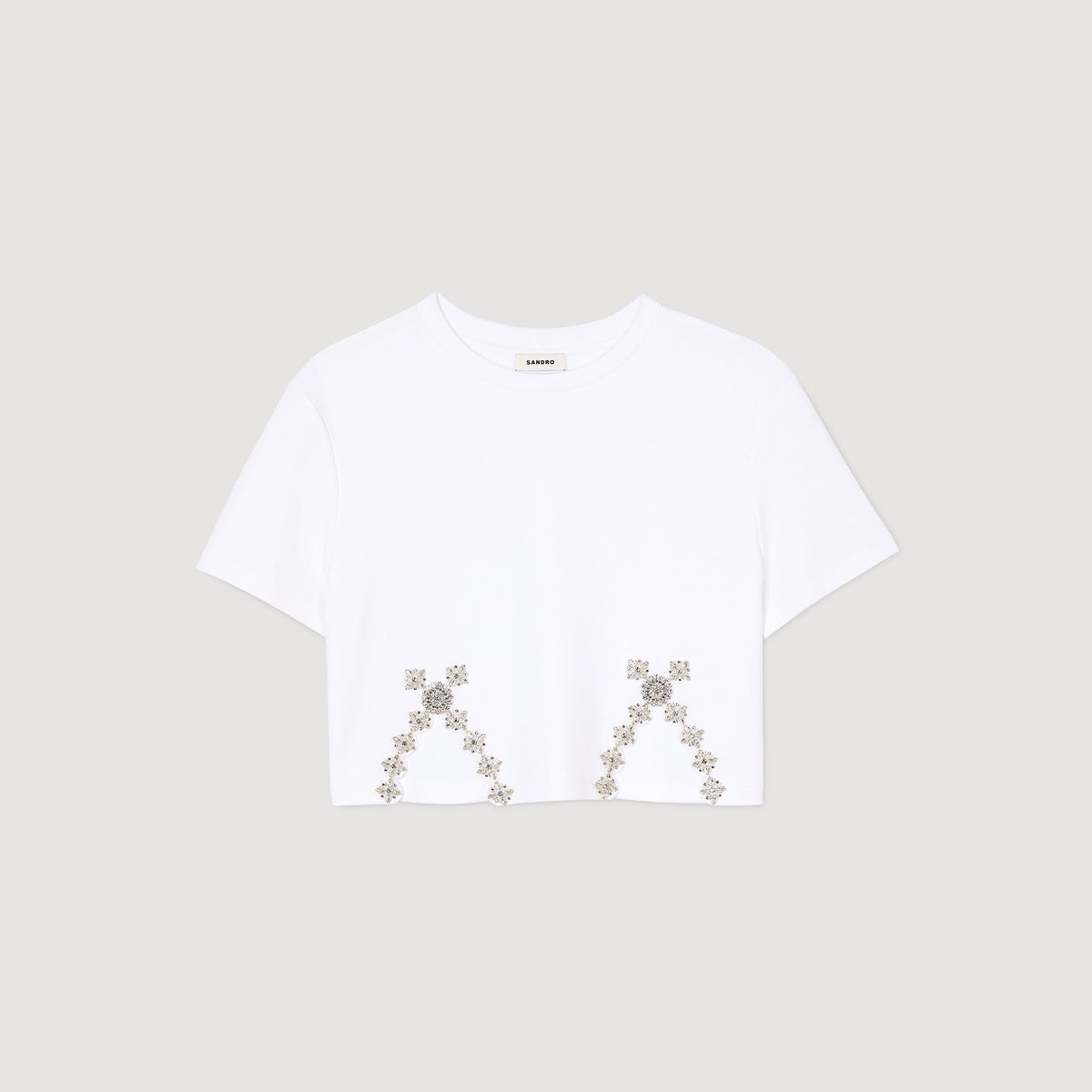 Sandro Rhinestone crop top