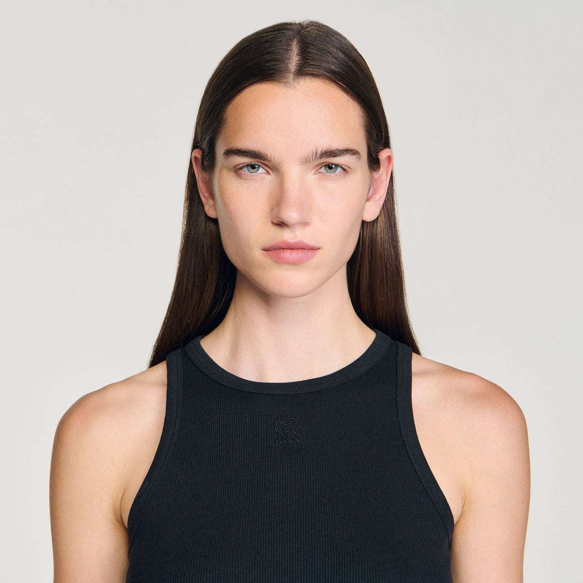 Sandro Embroidered vest top