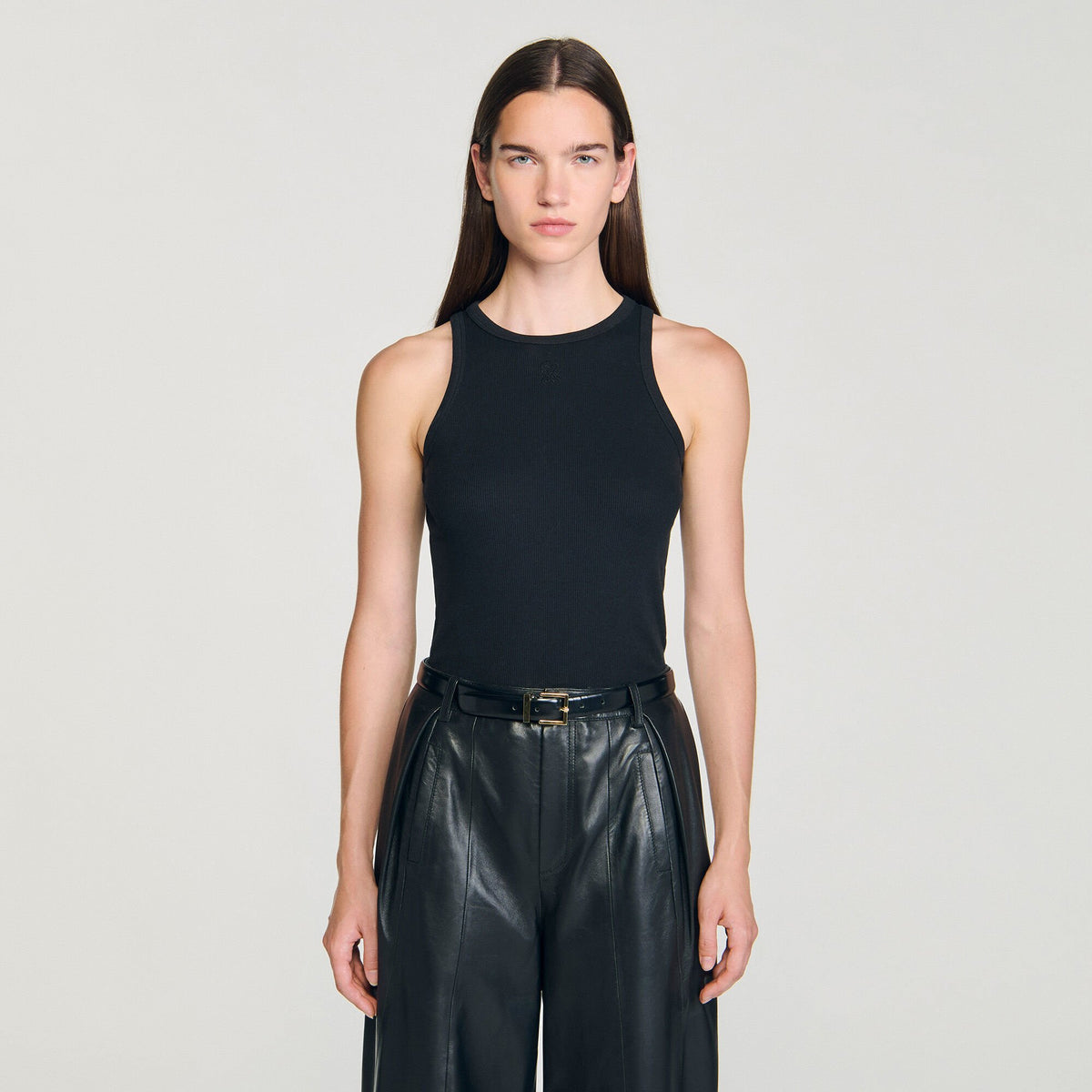 Sandro Embroidered vest top