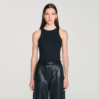 Sandro Embroidered vest top