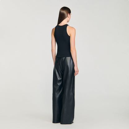 Sandro Embroidered vest top