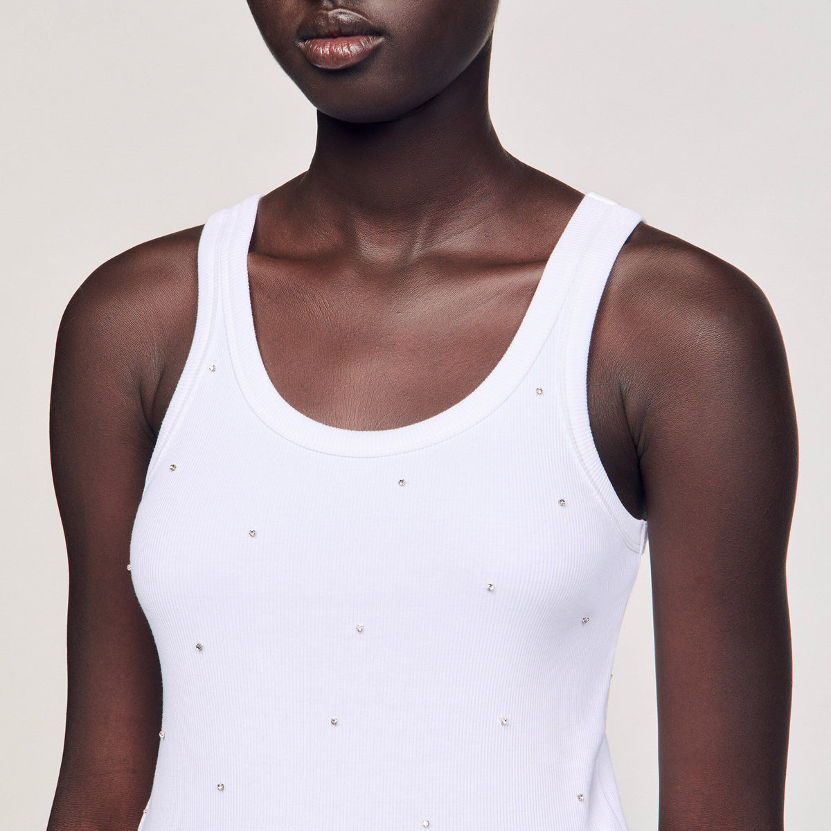 Sandro Vest top with rhinestones