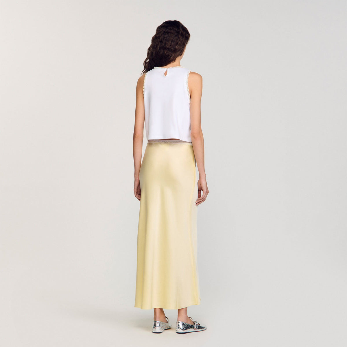 Sandro Beaded crop top