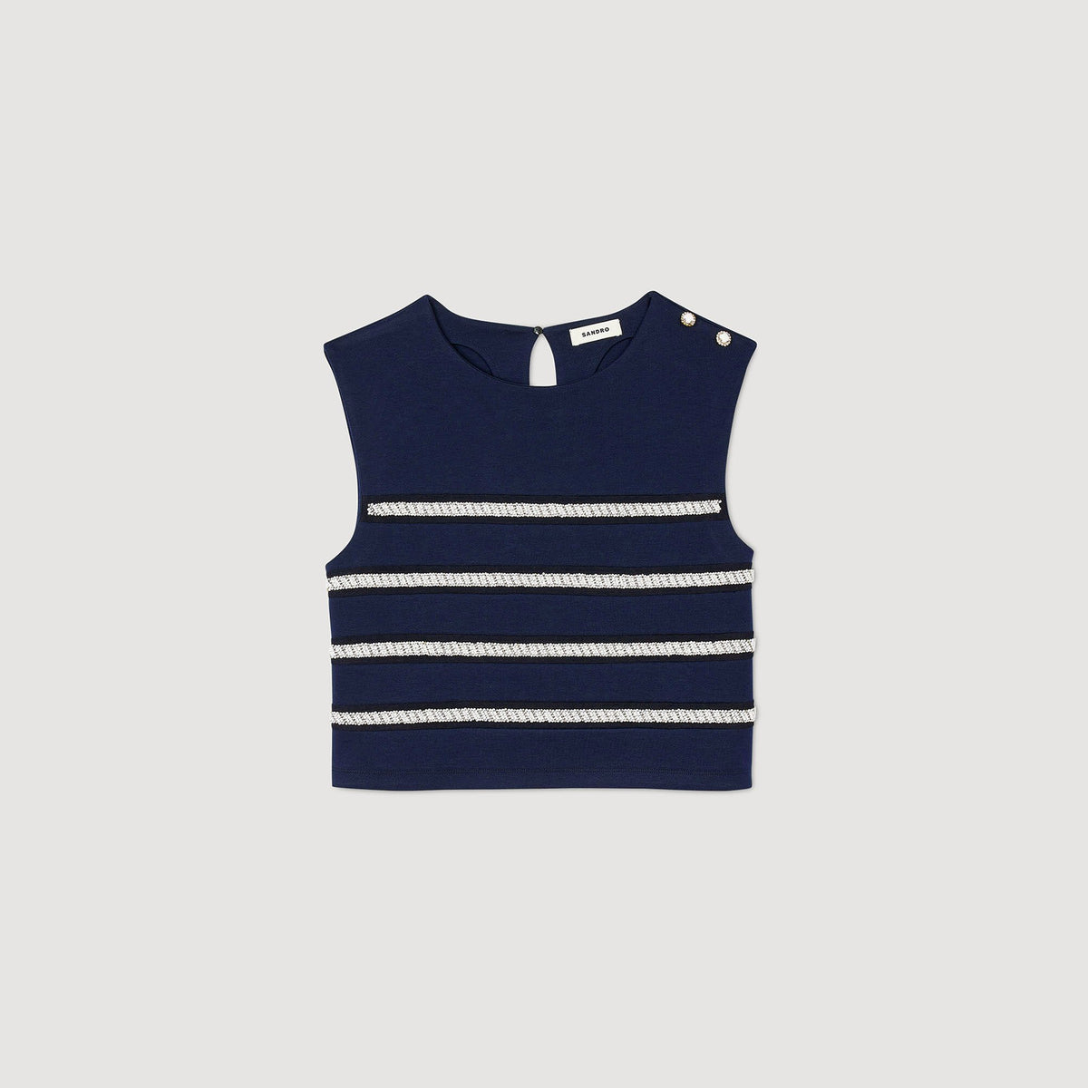 Sandro Sleeveless striped T-shirt