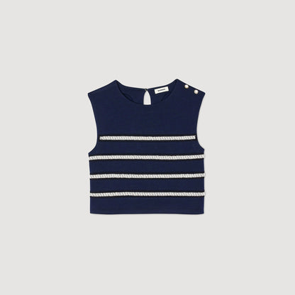 Sandro Sleeveless striped T-shirt