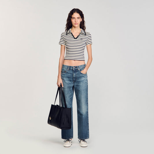 Sandro Striped polo shirt
