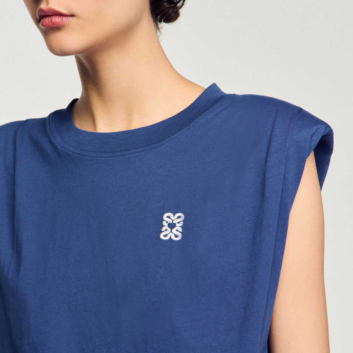 Sandro Short draped T-shirt