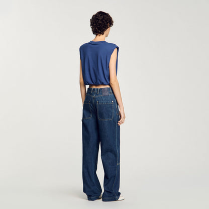 Sandro Short draped T-shirt