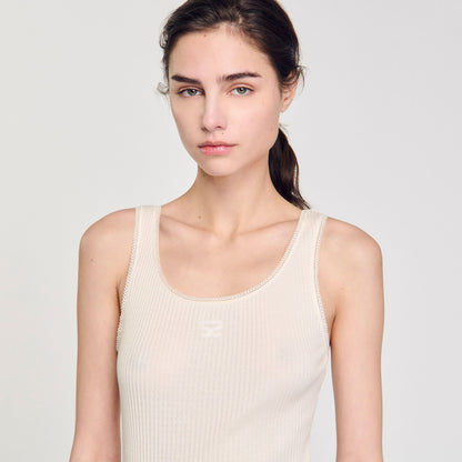 Sandro Rib knit vest top