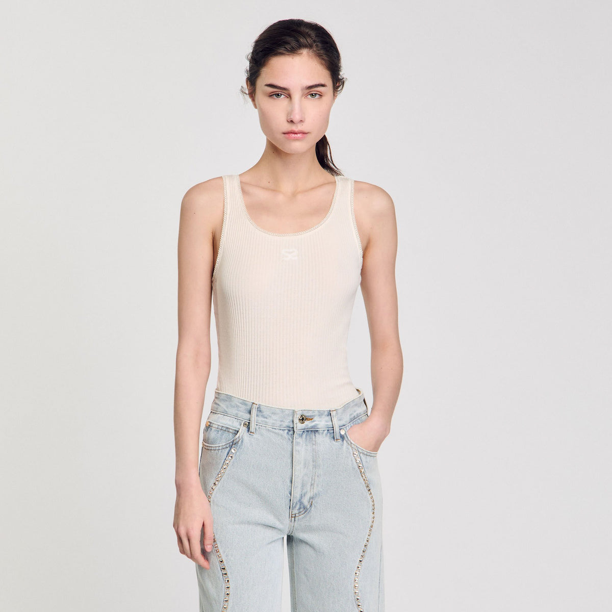 Sandro Rib knit vest top