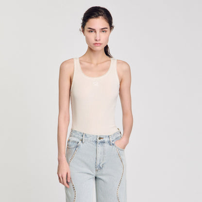 Sandro Rib knit vest top
