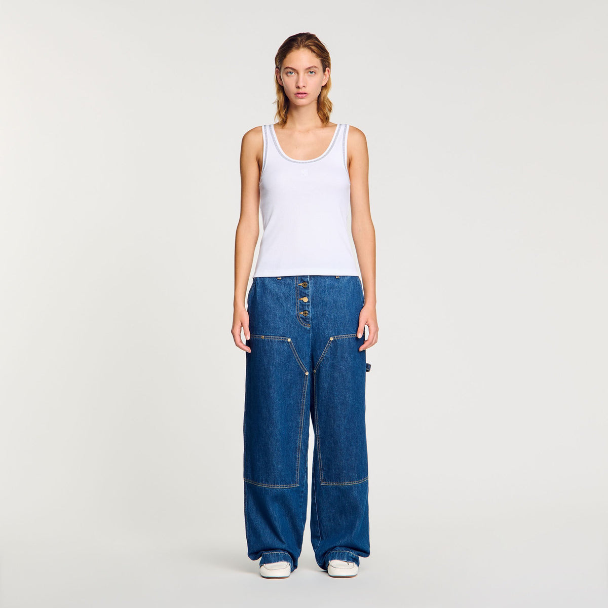Sandro Ribbed vest top