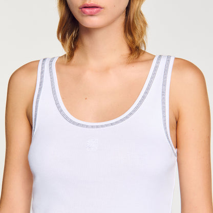 Sandro Ribbed vest top