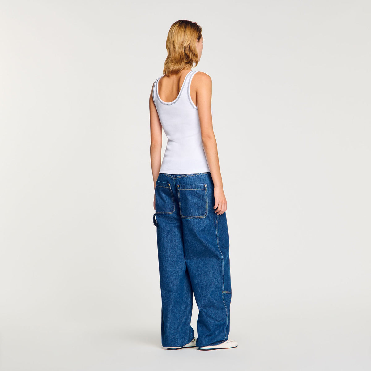 Sandro Ribbed vest top