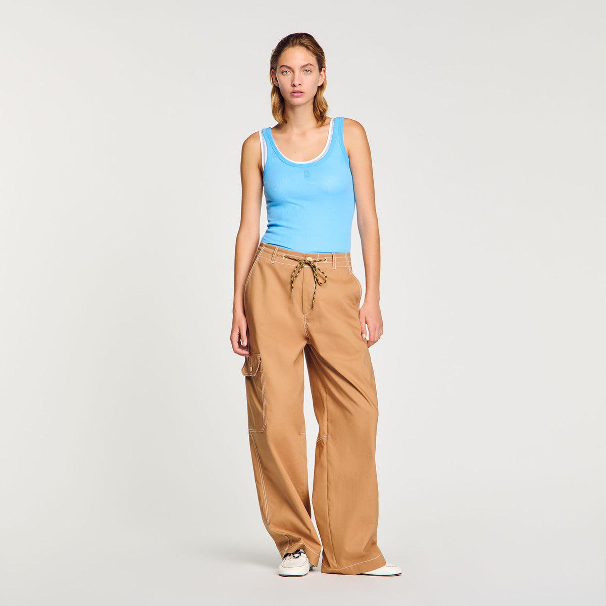Sandro Ribbed vest top
