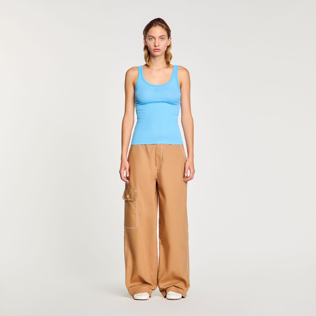 Sandro Ribbed vest top