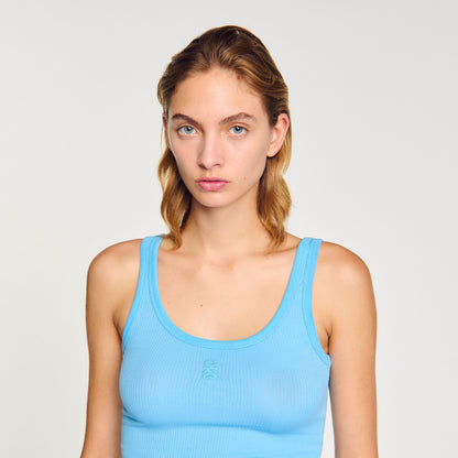 Sandro Ribbed vest top