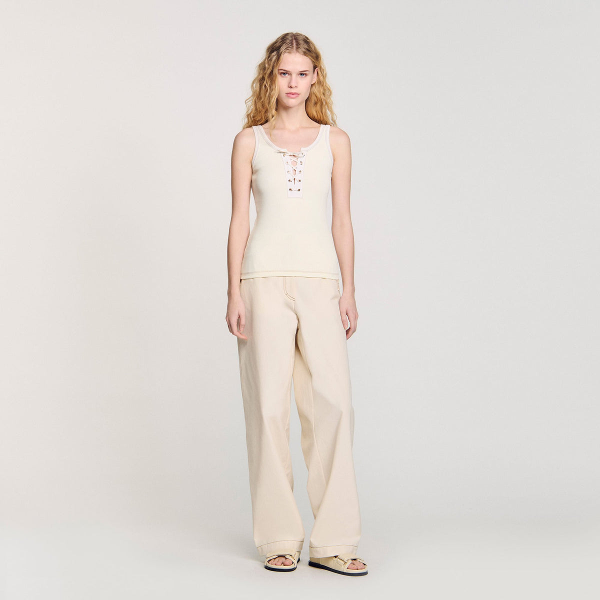 Sandro Lace-up vest top