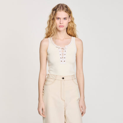 Sandro Lace-up vest top