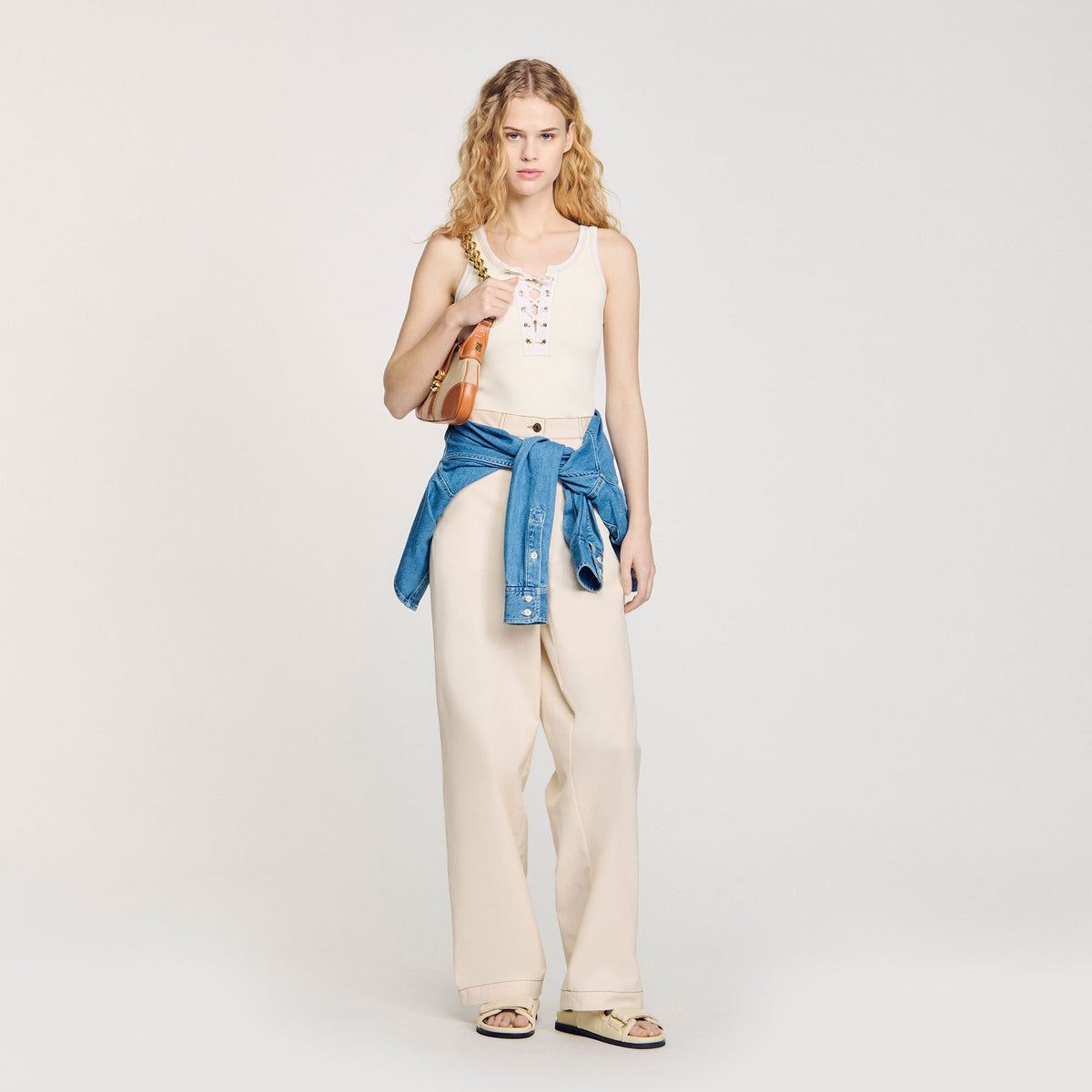 Sandro Lace-up vest top