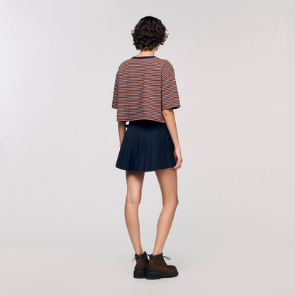 Sandro Striped rhinestone T-shirt