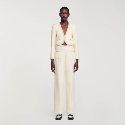 Sandro Cropped tweed jacket