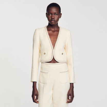 Sandro Cropped tweed jacket