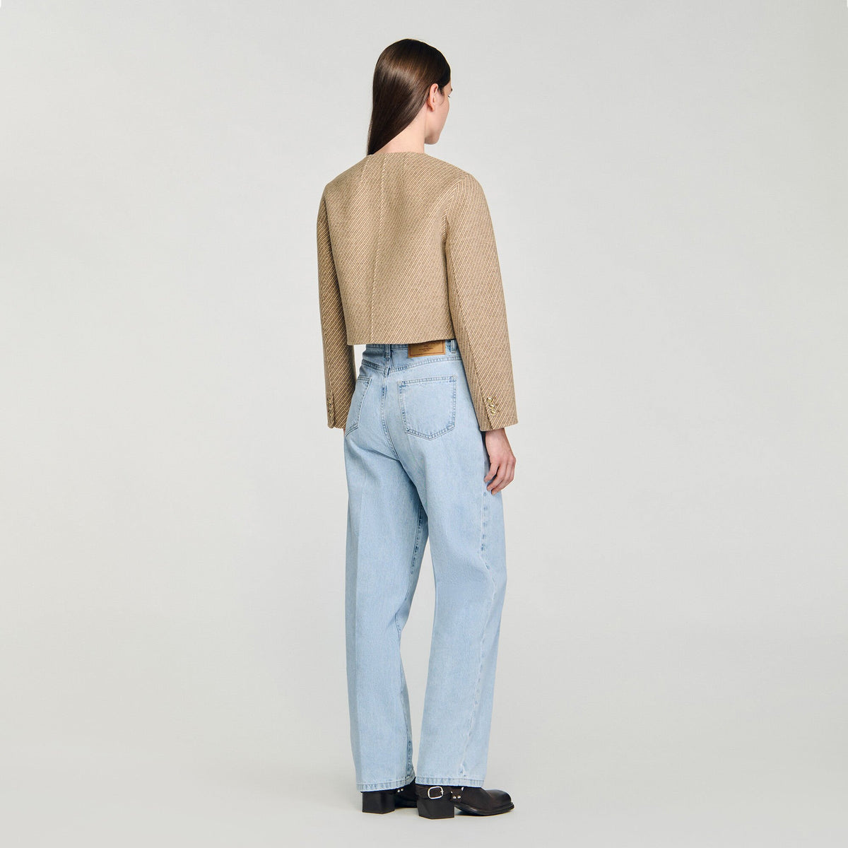 Sandro Cropped button-down jacket