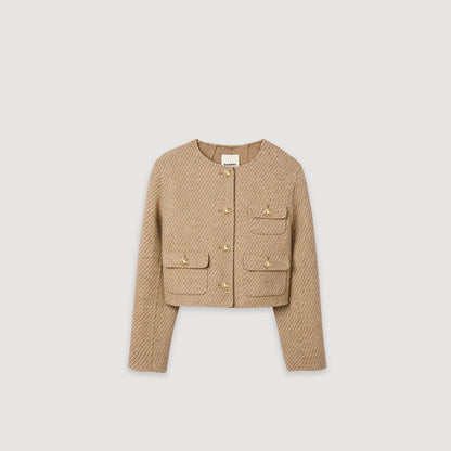 Sandro Cropped button-down jacket