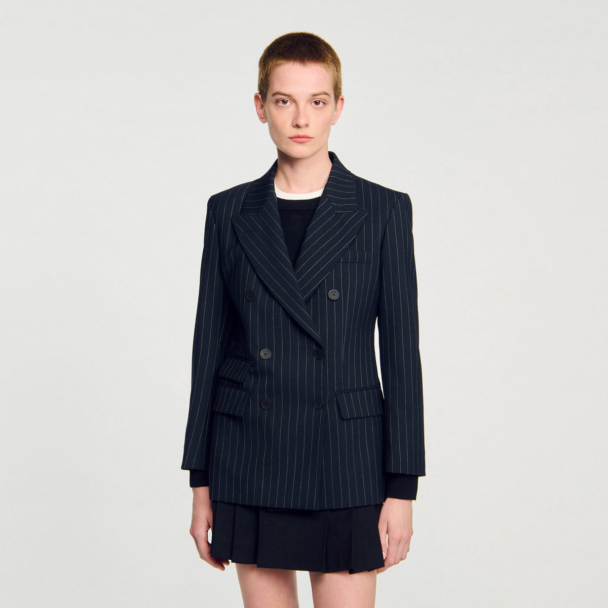 Sandro Striped suit jacket