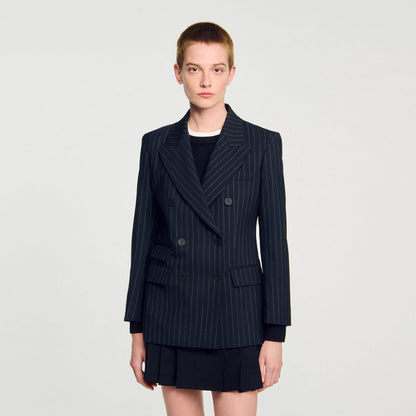 Sandro Striped suit jacket