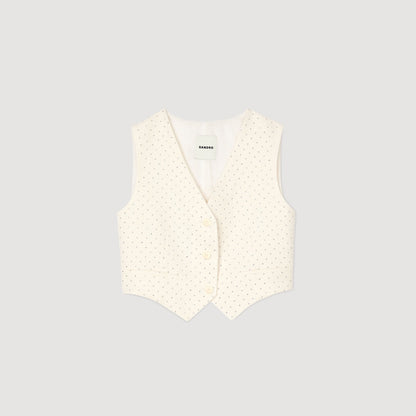 Sandro Rhinestone tweed jacket