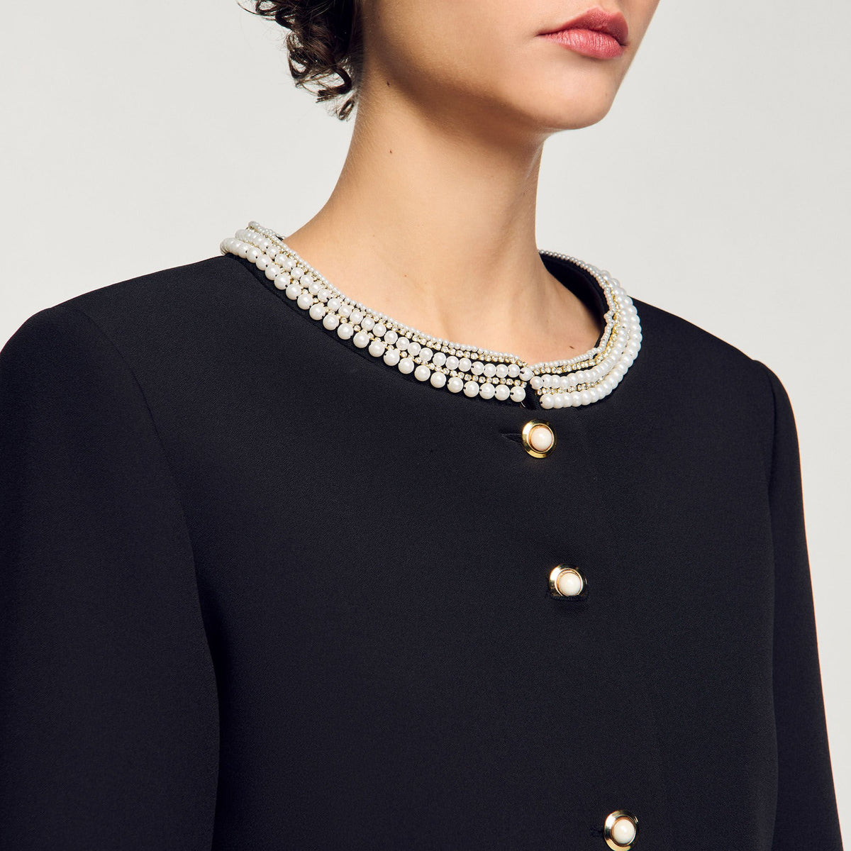 Sandro Jacket with beaded collar