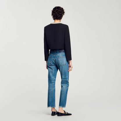Sandro Jacket with beaded collar