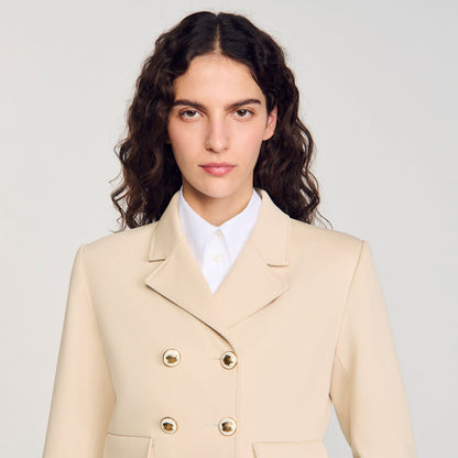 Sandro Cropped buttoned jacket