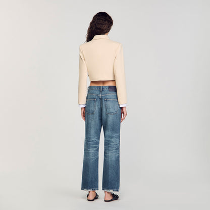 Sandro Cropped buttoned jacket