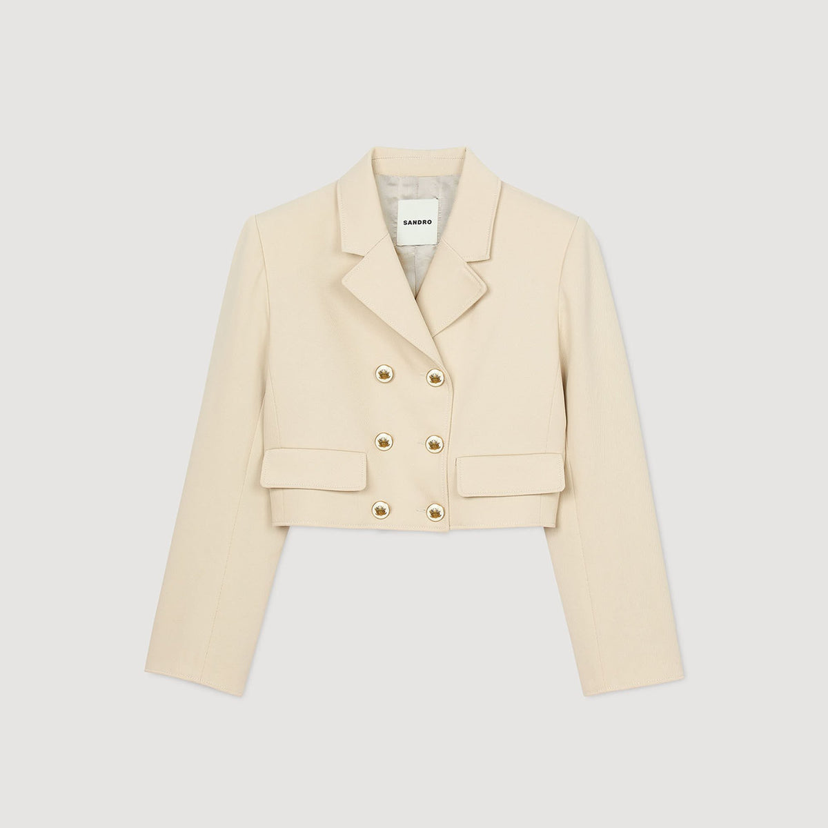 Sandro Cropped buttoned jacket