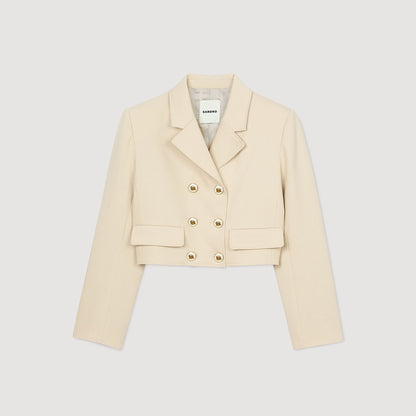 Sandro Cropped buttoned jacket