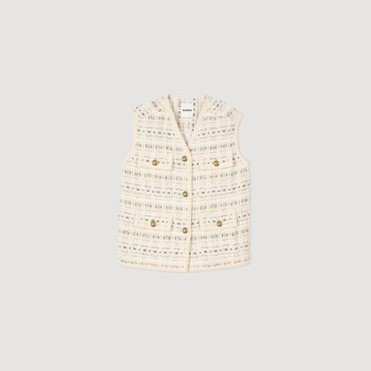 Sandro Sleeveless tweed jacket