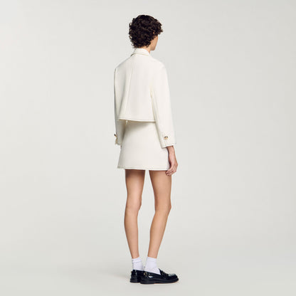 Sandro Peter Pan collar cropped jacket