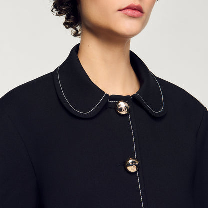 Sandro Peter Pan collar cropped jacket