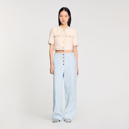 Sandro Short-sleeved tweed jacket