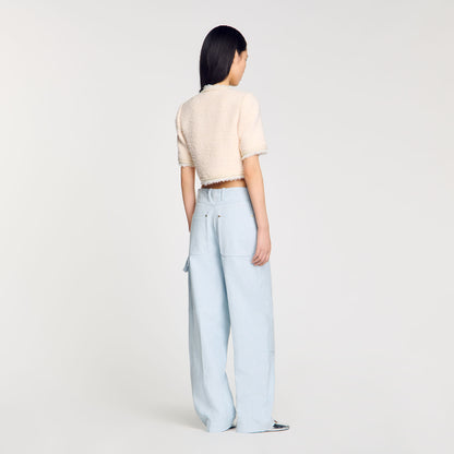 Sandro Short-sleeved tweed jacket