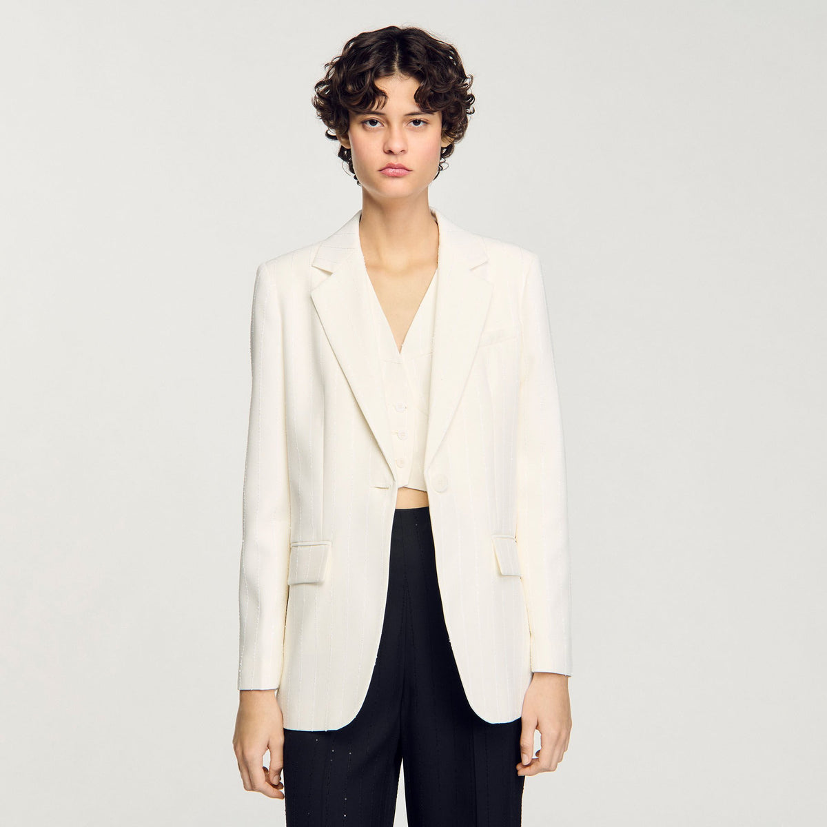 Sandro Sequinned suit jacket