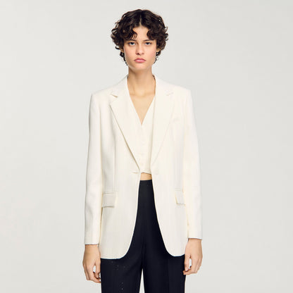 Sandro Sequinned suit jacket